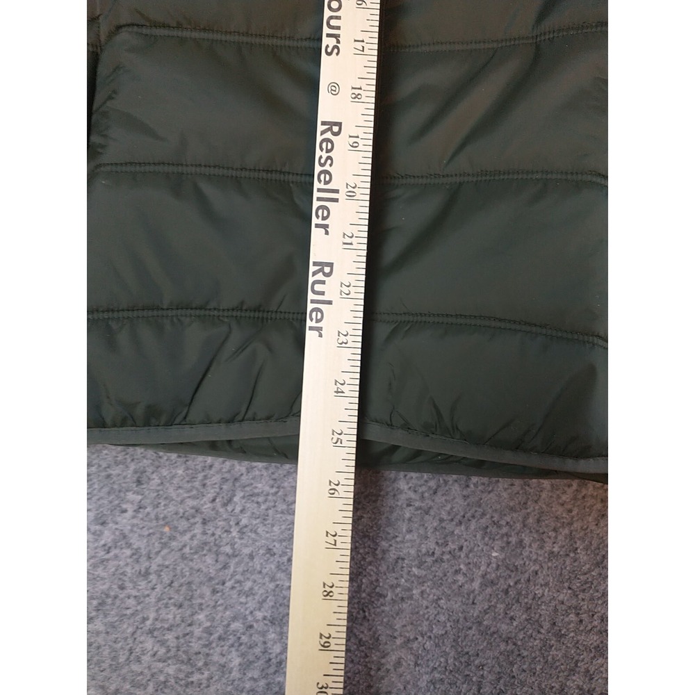 Camel Crown Mens Puffer Vest Medium Olive Green Quilted Full Zip Stand Collar - Picture 8 of 13